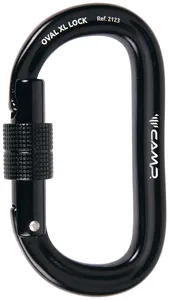 OVAL XL LOCK BLACK - Moschettone